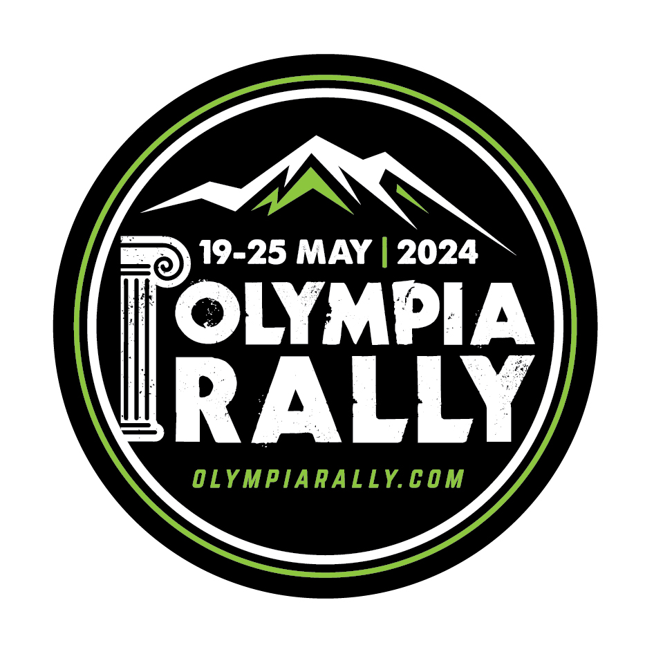 circle Olympia logos 19 25 May 2024 black white Olympia rally
