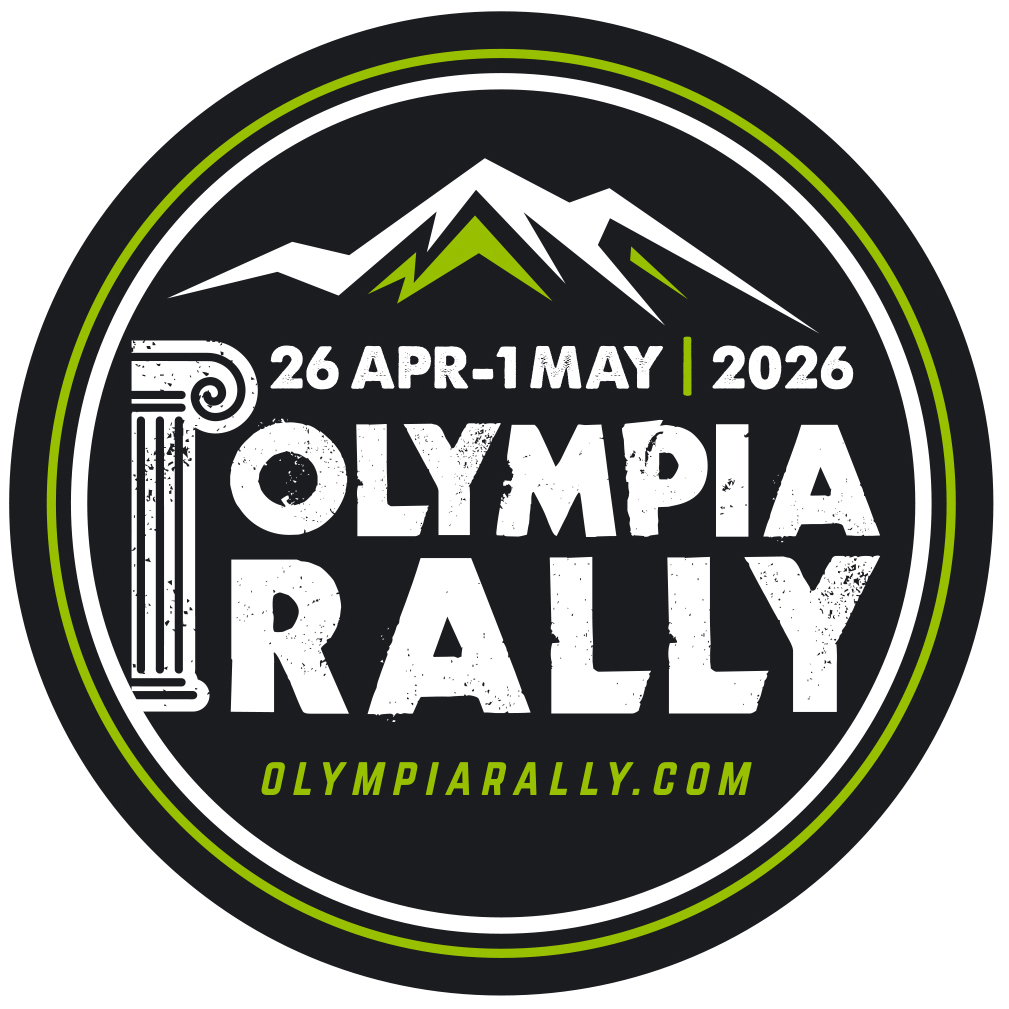 circle Olympia logo 2026 black white Olympia rally