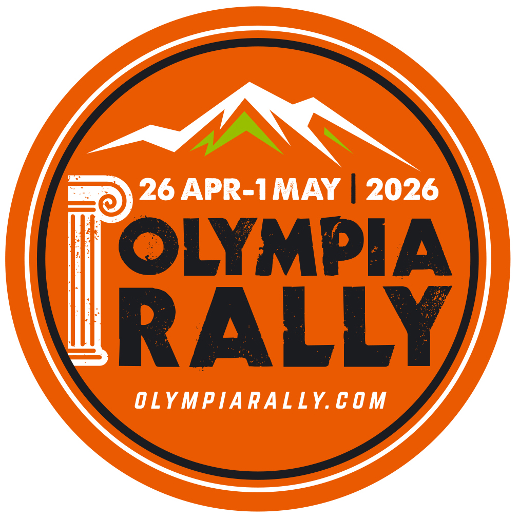 circle Olympia logo 2026 orange black Olympia rally