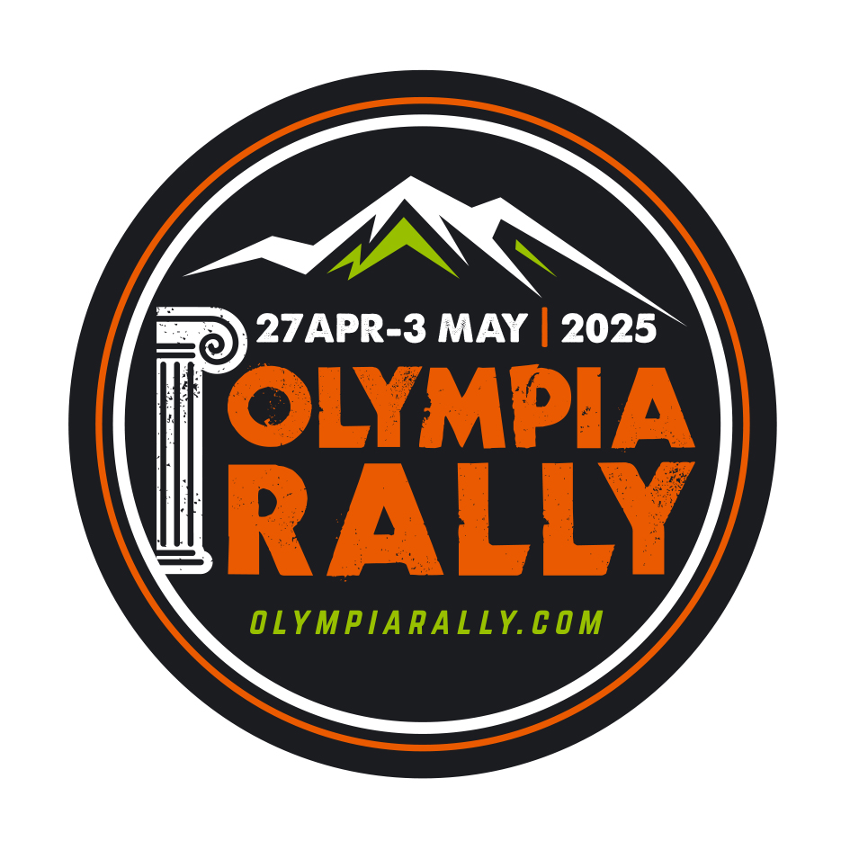 circle Olympia logos 27 Apr 03 May 2025 black orange Olympia rally