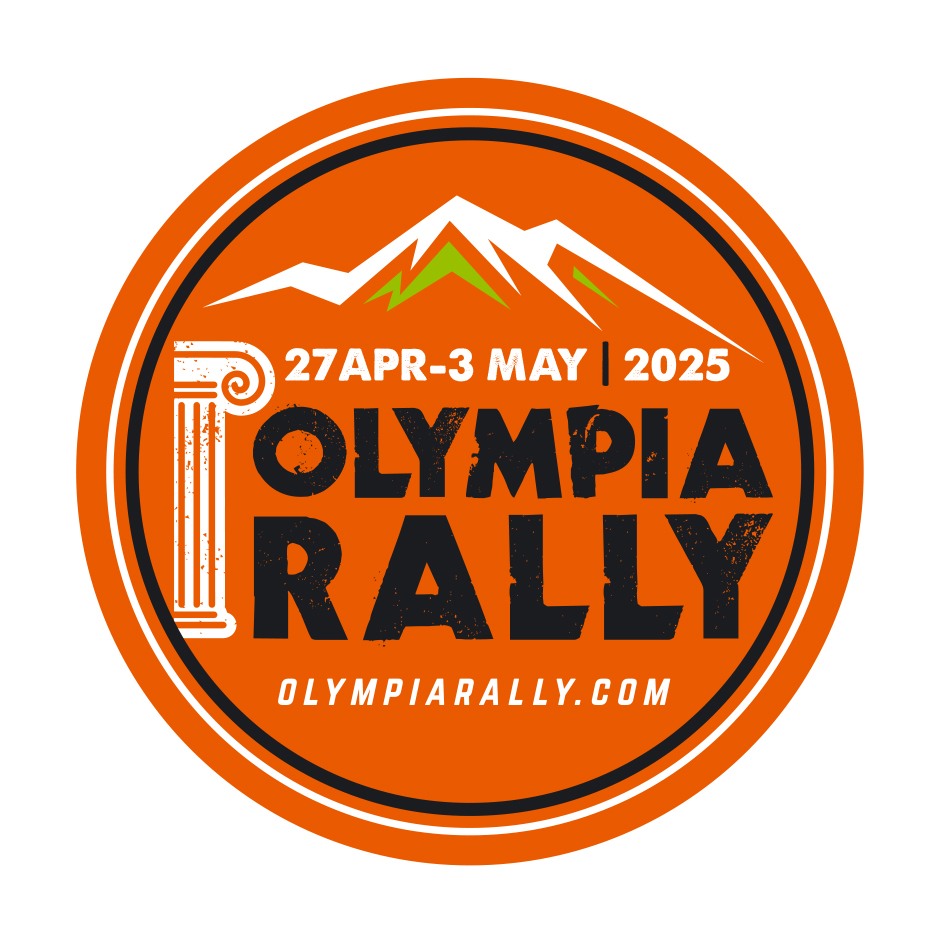 circle Olympia logos 27 Apr 03 May 2025 orange black Olympia rally