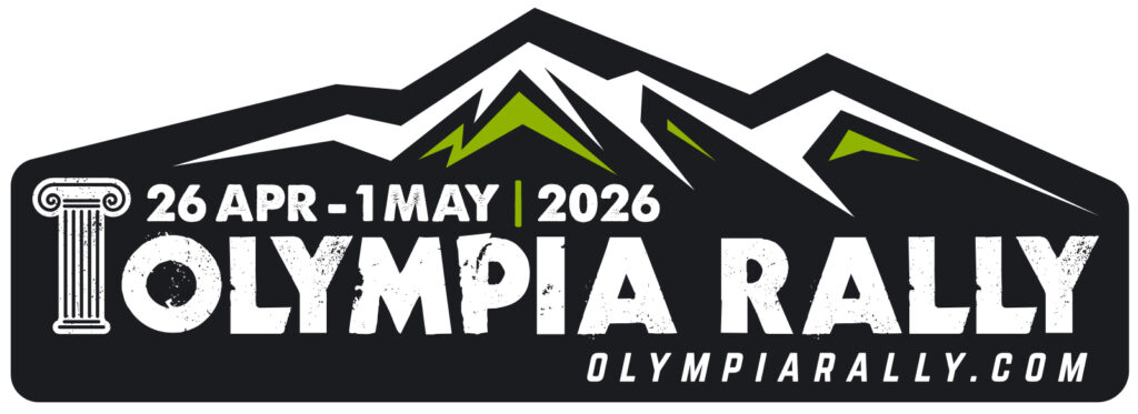 horizontal Olympia logo 2026 black white Olympia rally