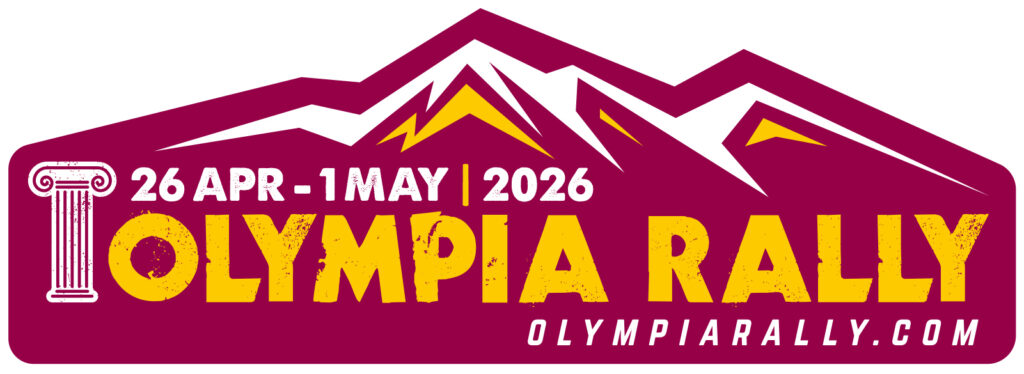 horizontal Olympia logo 2026 red yellow Olympia rally