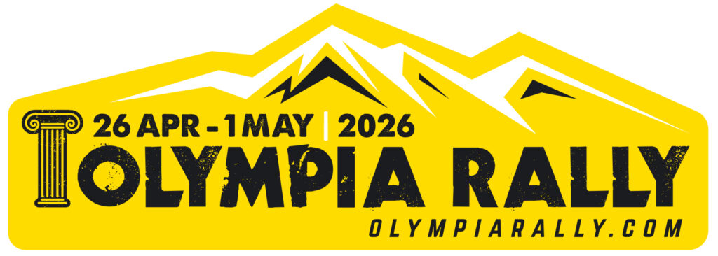 horizontal Olympia logo 2026 yellow black Olympia rally
