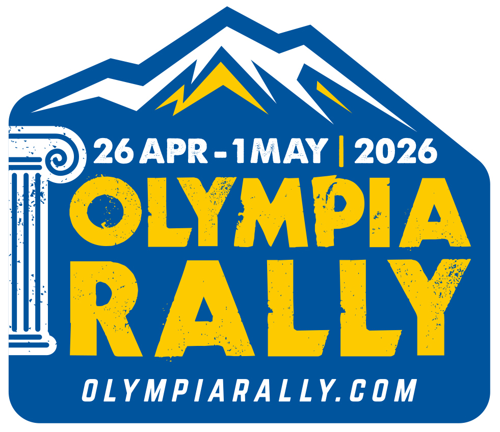 square Olympia logo 2026 blue yellow Olympia rally