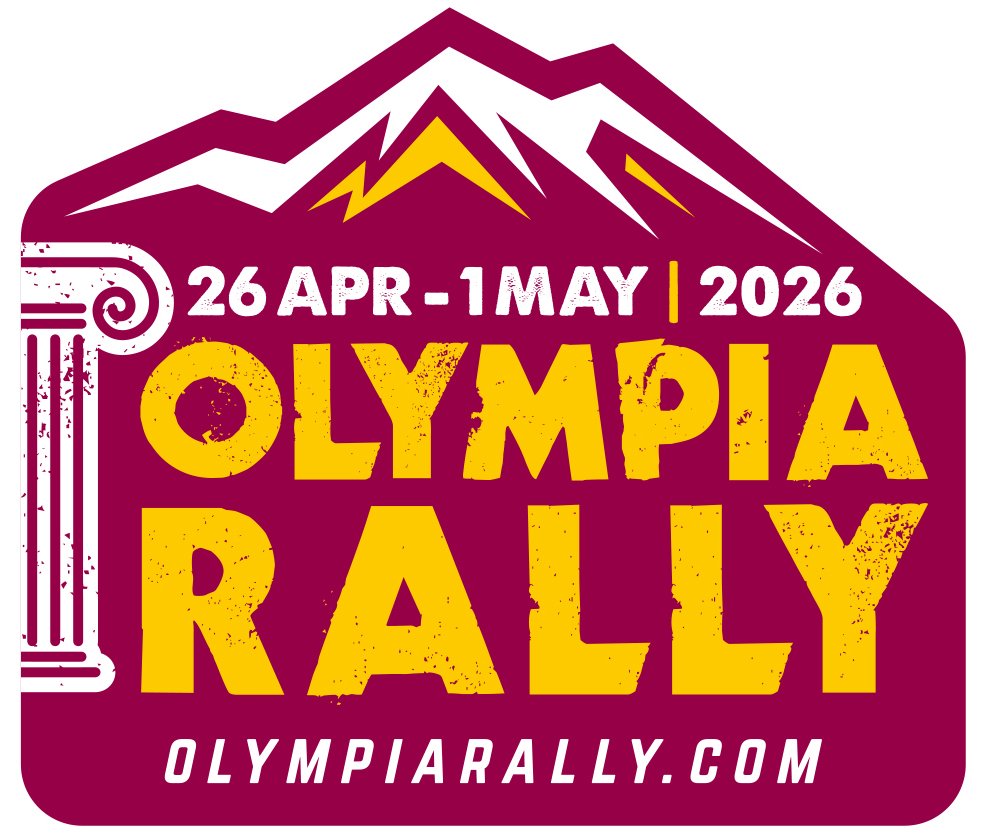 square Olympia logo 2026 red yellow Olympia rally