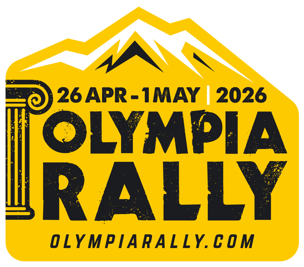 square Olympia logo 2026 yellow black Olympia rally